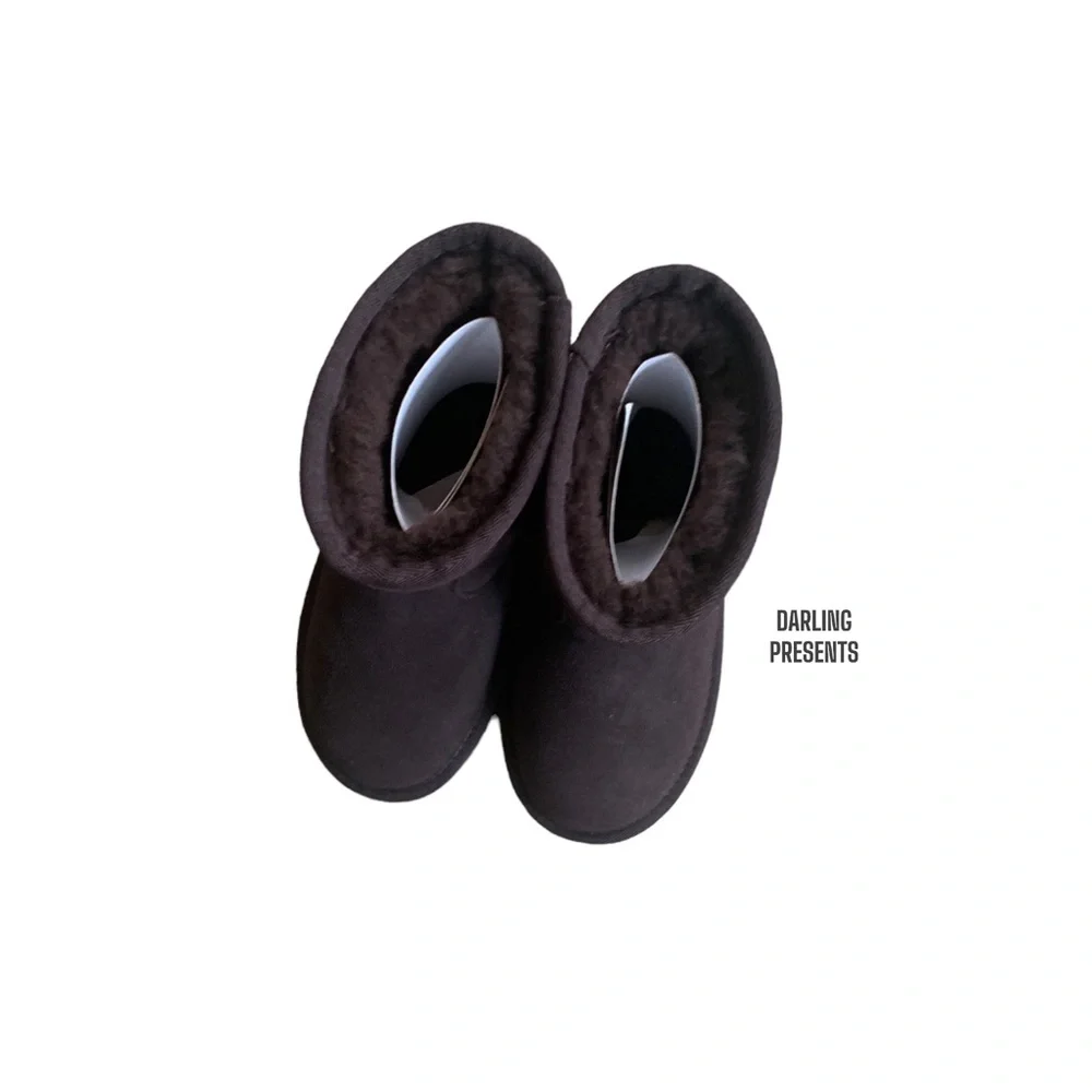 Aussie Merino Suede Boots Kids Color Brown Size K11